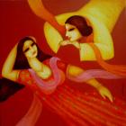 Santosh Chattopadhyay-Love-Monart Gallerie Indian Art Gallery